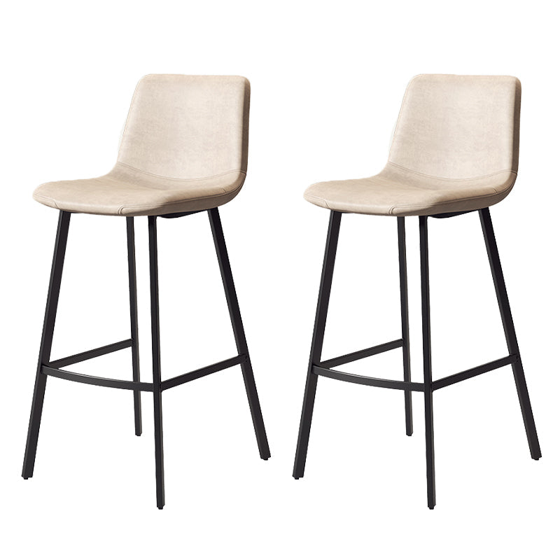 Taburete de cuero sintético sin brazo taburete de bar de reposapiés industrial