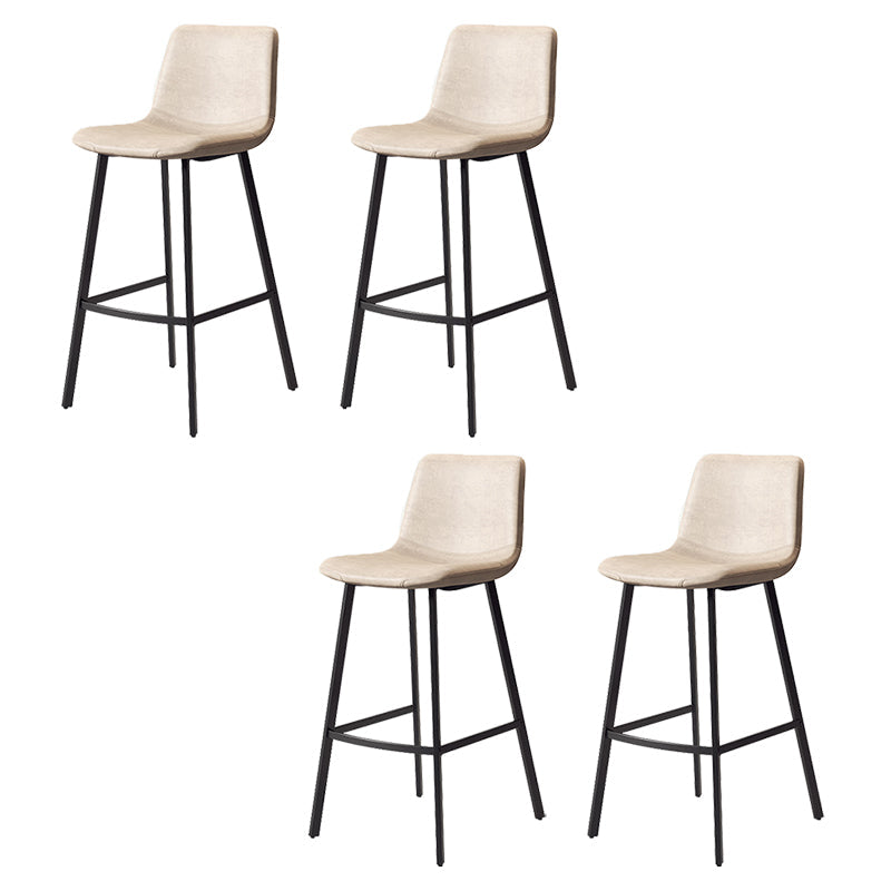 Taburete de cuero sintético sin brazo taburete de bar de reposapiés industrial