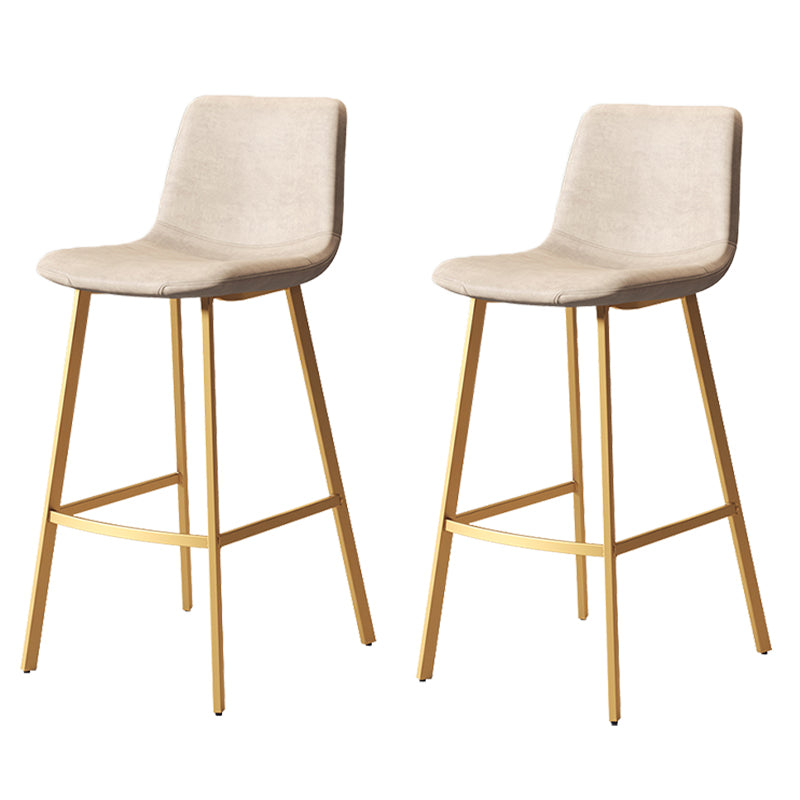 Taburete de cuero sintético sin brazo taburete de bar de reposapiés industrial