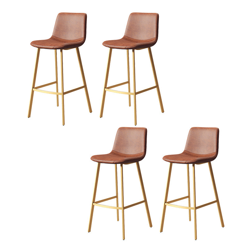 Taburete de cuero sintético sin brazo taburete de bar de reposapiés industrial