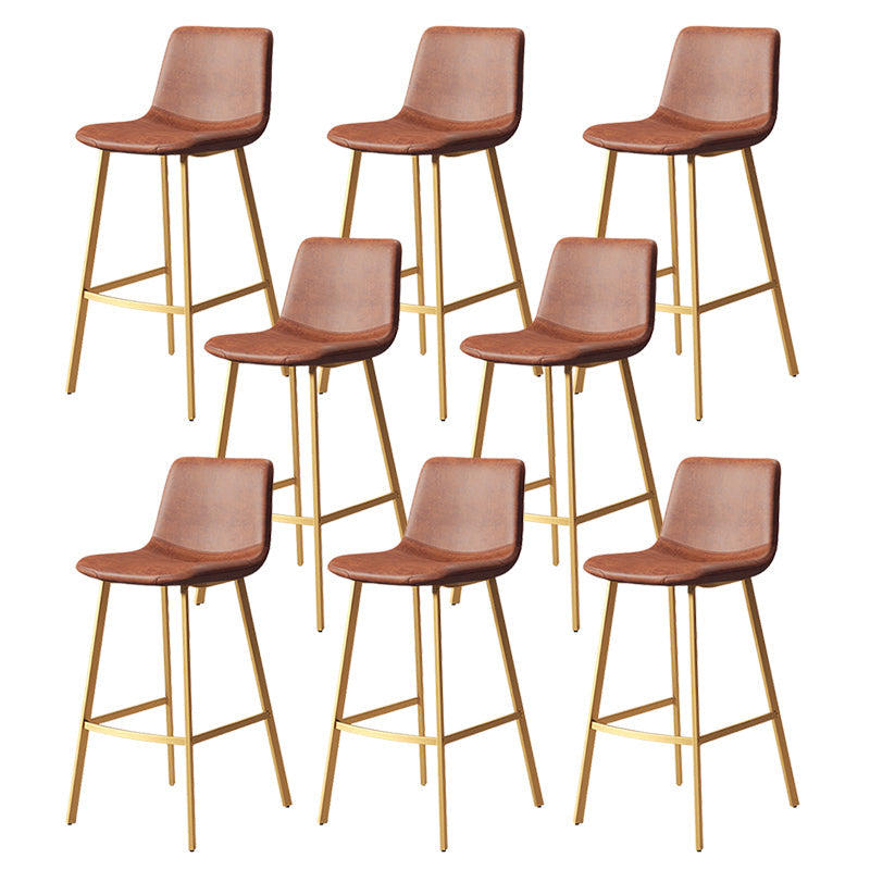 Taburete de cuero sintético sin brazo taburete de bar de reposapiés industrial
