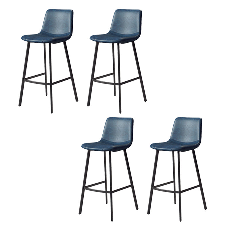 Taburete de cuero sintético sin brazo taburete de bar de reposapiés industrial