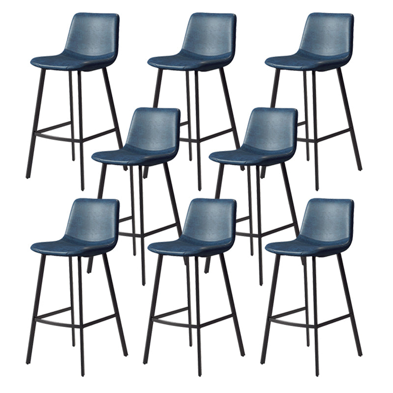 Taburete de cuero sintético sin brazo taburete de bar de reposapiés industrial