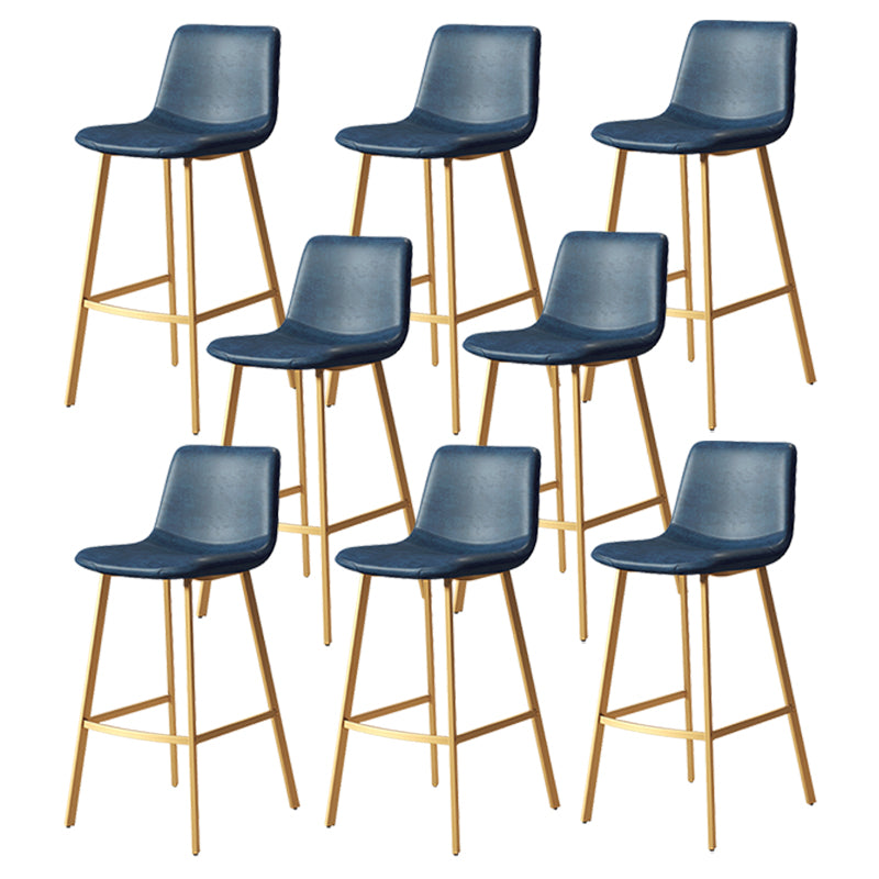 Taburete de cuero sintético sin brazo taburete de bar de reposapiés industrial