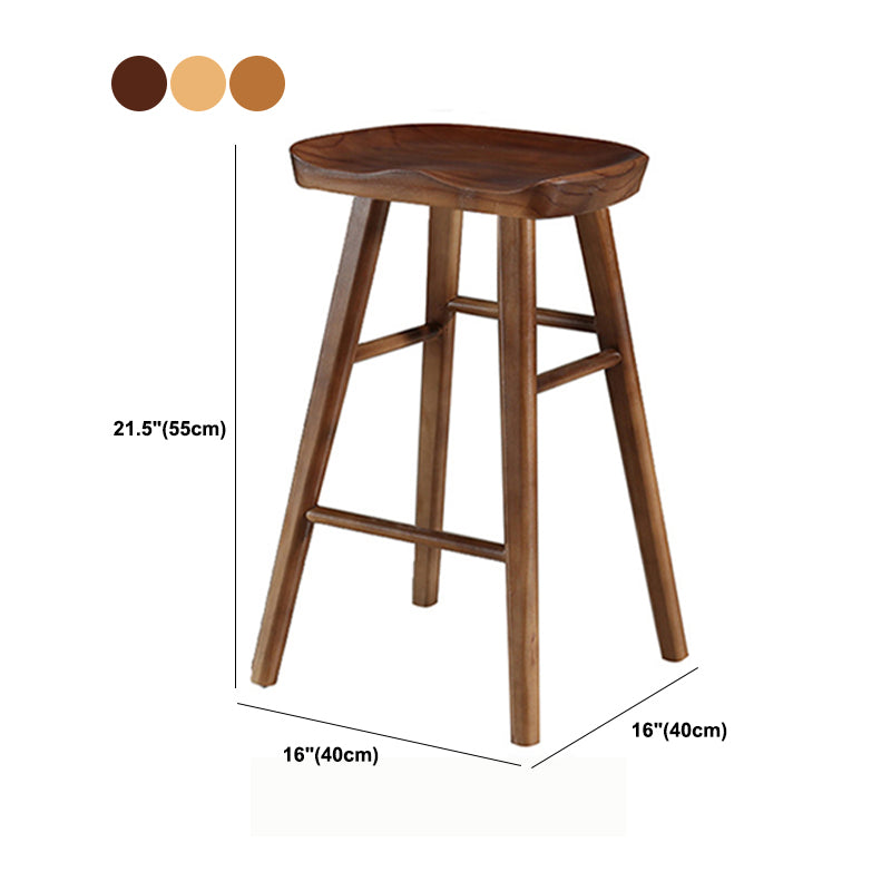 Eigentijdse massief houten barkruk, rugloze voetsteun, tegenkruk