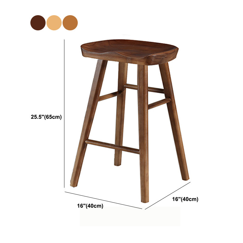 Eigentijdse massief houten barkruk, rugloze voetsteun, tegenkruk