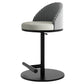 Adjustable Height Armless ar Chair Modern Upholstered Rotatable Bar Stool Grey 1 Piece Counter Stool (23.5"H) Clearhalo 'Bar Furniture' 'Bar Stools' 'bar_stools' 'furn' 'furn_bar_stools' 'Furniture' 'Kitchen & Dining Furniture' 5790760