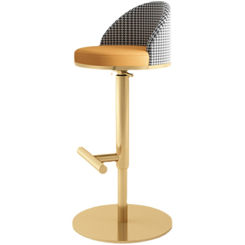 Adjustable Height Armless ar Chair Modern Upholstered Rotatable Bar Stool Clearhalo 'Bar Furniture' 'Bar Stools' 'bar_stools' 'furn' 'furn_bar_stools' 'Furniture' 'Kitchen & Dining Furniture' 5790767