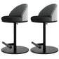 Adjustable Height Armless ar Chair Modern Upholstered Rotatable Bar Stool Black 2 Piece Set Counter Stool (23.5"H) Clearhalo 'Bar Furniture' 'Bar Stools' 'bar_stools' 'furn' 'furn_bar_stools' 'Furniture' 'Kitchen & Dining Furniture' 5790781
