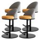 Adjustable Height Armless ar Chair Modern Upholstered Rotatable Bar Stool Orange 4 Piece Set Counter Stool (23.5"H) Clearhalo 'Bar Furniture' 'Bar Stools' 'bar_stools' 'furn' 'furn_bar_stools' 'Furniture' 'Kitchen & Dining Furniture' 5790792