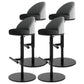 Adjustable Height Armless ar Chair Modern Upholstered Rotatable Bar Stool Black 4 Piece Set Bar Stool(31"H) Clearhalo 'Bar Furniture' 'Bar Stools' 'bar_stools' 'furn' 'furn_bar_stools' 'Furniture' 'Kitchen & Dining Furniture' 5790796