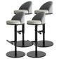 Adjustable Height Armless ar Chair Modern Upholstered Rotatable Bar Stool Grey 4 Piece Set Bar Stool(31"H) Clearhalo 'Bar Furniture' 'Bar Stools' 'bar_stools' 'furn' 'furn_bar_stools' 'Furniture' 'Kitchen & Dining Furniture' 5790800