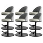 Adjustable Height Armless ar Chair Modern Upholstered Rotatable Bar Stool Grey 6 Piece Set Counter Stool (23.5"H) Clearhalo 'Bar Furniture' 'Bar Stools' 'bar_stools' 'furn' 'furn_bar_stools' 'Furniture' 'Kitchen & Dining Furniture' 5790802