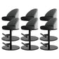 Adjustable Height Armless ar Chair Modern Upholstered Rotatable Bar Stool Black 6 Piece Set Counter Stool (23.5"H) Clearhalo 'Bar Furniture' 'Bar Stools' 'bar_stools' 'furn' 'furn_bar_stools' 'Furniture' 'Kitchen & Dining Furniture' 5790805