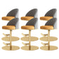 Adjustable Height Armless ar Chair Modern Upholstered Rotatable Bar Stool Orange Gold 6 Piece Set Counter Stool (23.5"H) Clearhalo 'Bar Furniture' 'Bar Stools' 'bar_stools' 'furn' 'furn_bar_stools' 'Furniture' 'Kitchen & Dining Furniture' 5790807