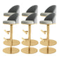 Adjustable Height Armless ar Chair Modern Upholstered Rotatable Bar Stool Grey-Gold 6 Piece Set Bar Stool(31"H) Clearhalo 'Bar Furniture' 'Bar Stools' 'bar_stools' 'furn' 'furn_bar_stools' 'Furniture' 'Kitchen & Dining Furniture' 5790810