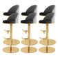 Adjustable Height Armless ar Chair Modern Upholstered Rotatable Bar Stool Black-Gold 6 Piece Set Bar Stool(31"H) Clearhalo 'Bar Furniture' 'Bar Stools' 'bar_stools' 'furn' 'furn_bar_stools' 'Furniture' 'Kitchen & Dining Furniture' 5790811