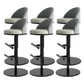 Adjustable Height Armless ar Chair Modern Upholstered Rotatable Bar Stool Grey 6 Piece Set Bar Stool(31"H) Clearhalo 'Bar Furniture' 'Bar Stools' 'bar_stools' 'furn' 'furn_bar_stools' 'Furniture' 'Kitchen & Dining Furniture' 5790812