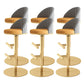 Adjustable Height Armless ar Chair Modern Upholstered Rotatable Bar Stool Orange Gold 6 Piece Set Bar Stool(31"H) Clearhalo 'Bar Furniture' 'Bar Stools' 'bar_stools' 'furn' 'furn_bar_stools' 'Furniture' 'Kitchen & Dining Furniture' 5790813