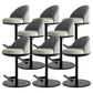 Adjustable Height Armless ar Chair Modern Upholstered Rotatable Bar Stool Grey 8 Piece Set Counter Stool (23.5"H) Clearhalo 'Bar Furniture' 'Bar Stools' 'bar_stools' 'furn' 'furn_bar_stools' 'Furniture' 'Kitchen & Dining Furniture' 5790814