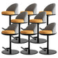 Adjustable Height Armless ar Chair Modern Upholstered Rotatable Bar Stool Orange 8 Piece Set Counter Stool (23.5"H) Clearhalo 'Bar Furniture' 'Bar Stools' 'bar_stools' 'furn' 'furn_bar_stools' 'Furniture' 'Kitchen & Dining Furniture' 5790816