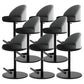 Adjustable Height Armless ar Chair Modern Upholstered Rotatable Bar Stool Black 8 Piece Set Counter Stool (23.5"H) Clearhalo 'Bar Furniture' 'Bar Stools' 'bar_stools' 'furn' 'furn_bar_stools' 'Furniture' 'Kitchen & Dining Furniture' 5790817