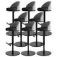 Adjustable Height Armless ar Chair Modern Upholstered Rotatable Bar Stool Black 8 Piece Set Bar Stool(31"H) Clearhalo 'Bar Furniture' 'Bar Stools' 'bar_stools' 'furn' 'furn_bar_stools' 'Furniture' 'Kitchen & Dining Furniture' 5790820