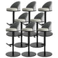 Adjustable Height Armless ar Chair Modern Upholstered Rotatable Bar Stool Grey 8 Piece Set Bar Stool(31"H) Clearhalo 'Bar Furniture' 'Bar Stools' 'bar_stools' 'furn' 'furn_bar_stools' 'Furniture' 'Kitchen & Dining Furniture' 5790824