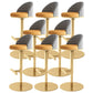Adjustable Height Armless ar Chair Modern Upholstered Rotatable Bar Stool Orange Gold 8 Piece Set Bar Stool(31"H) Clearhalo 'Bar Furniture' 'Bar Stools' 'bar_stools' 'furn' 'furn_bar_stools' 'Furniture' 'Kitchen & Dining Furniture' 5790825
