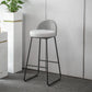 Metal Footrest Bar Stool Industrial Upholstered Armless Bar Chair