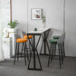 Metal Footrest Bar Stool Industrial Upholstered Armless Bar Chair