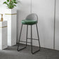 Metal Footrest Bar Stool Industrial Upholstered Armless Bar Chair