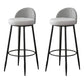 Metal Footrest Bar Stool Industrial Upholstered Armless Bar Chair