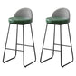 Metal Footrest Bar Stool Industrial Upholstered Armless Bar Chair
