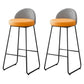 Metal Footrest Bar Stool Industrial Upholstered Armless Bar Chair