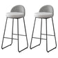 Metal Footrest Bar Stool Industrial Upholstered Armless Bar Chair