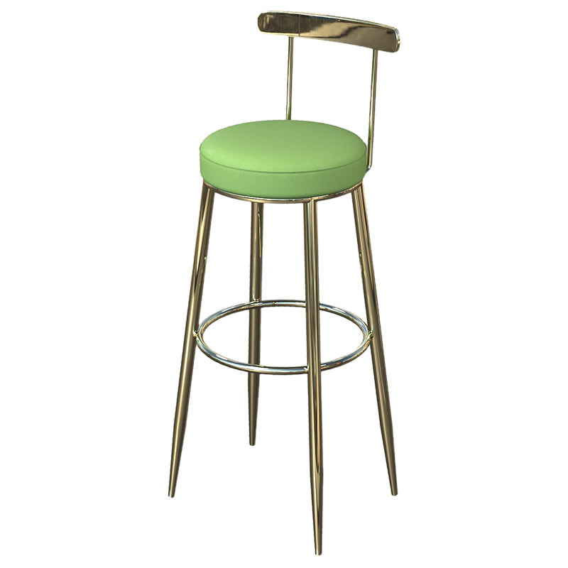 Industrial Low Back Counter Stool Armless Bar Chair with Metal Footrest
