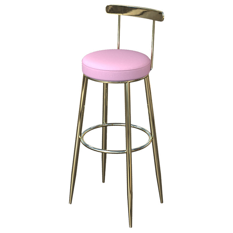 Industrial Low Back Counter Stool Armless Bar Chair with Metal Footrest