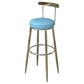 Industrial Low Back Counter Stool Armless Bar Chair with Metal Footrest