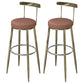Industrial Low Back Counter Stool Armless Bar Chair with Metal Footrest