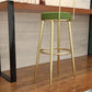 Industrial Low Back Counter Stool Armless Bar Chair with Metal Footrest