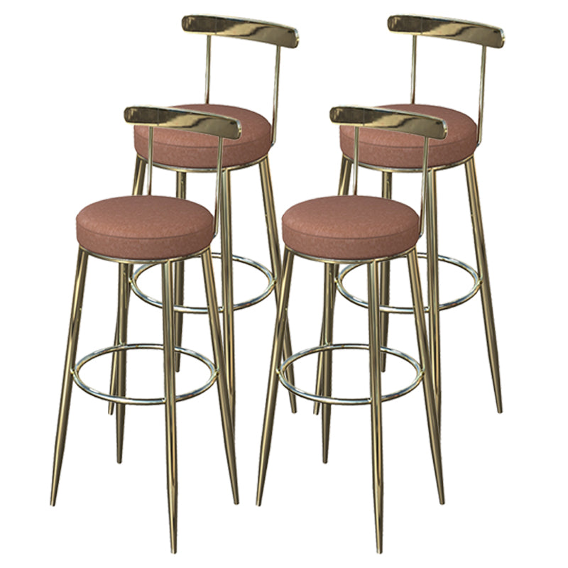 Industrial Low Back Counter Stool Armless Bar Chair with Metal Footrest