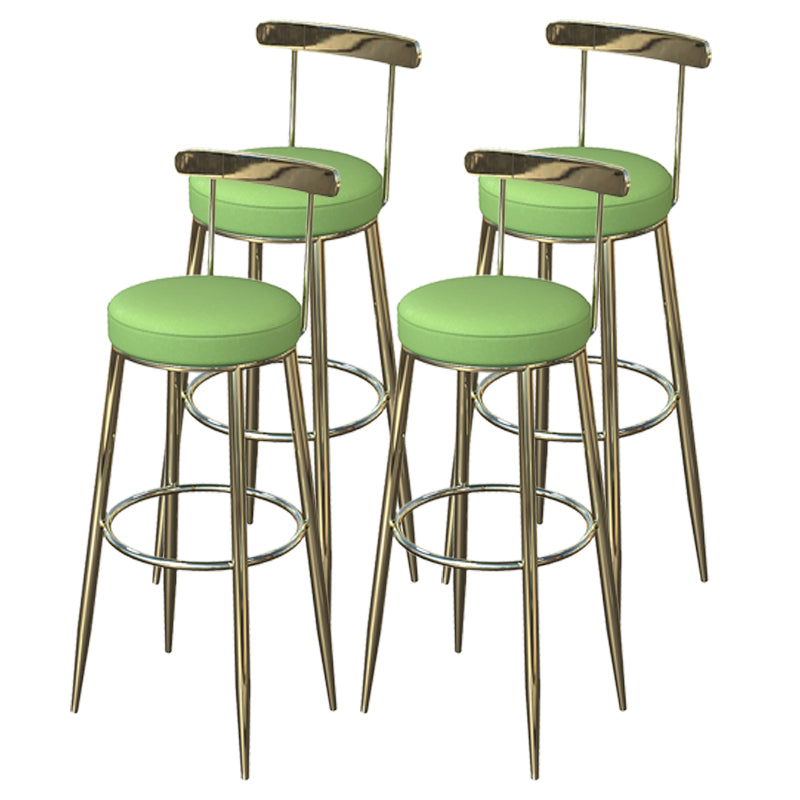Industrial Low Back Counter Stool Armless Bar Chair with Metal Footrest
