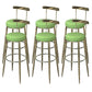 Industrial Low Back Counter Stool Armless Bar Chair with Metal Footrest