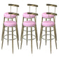 Industrial Low Back Counter Stool Armless Bar Chair with Metal Footrest