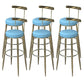 Industrial Low Back Counter Stool Armless Bar Chair with Metal Footrest