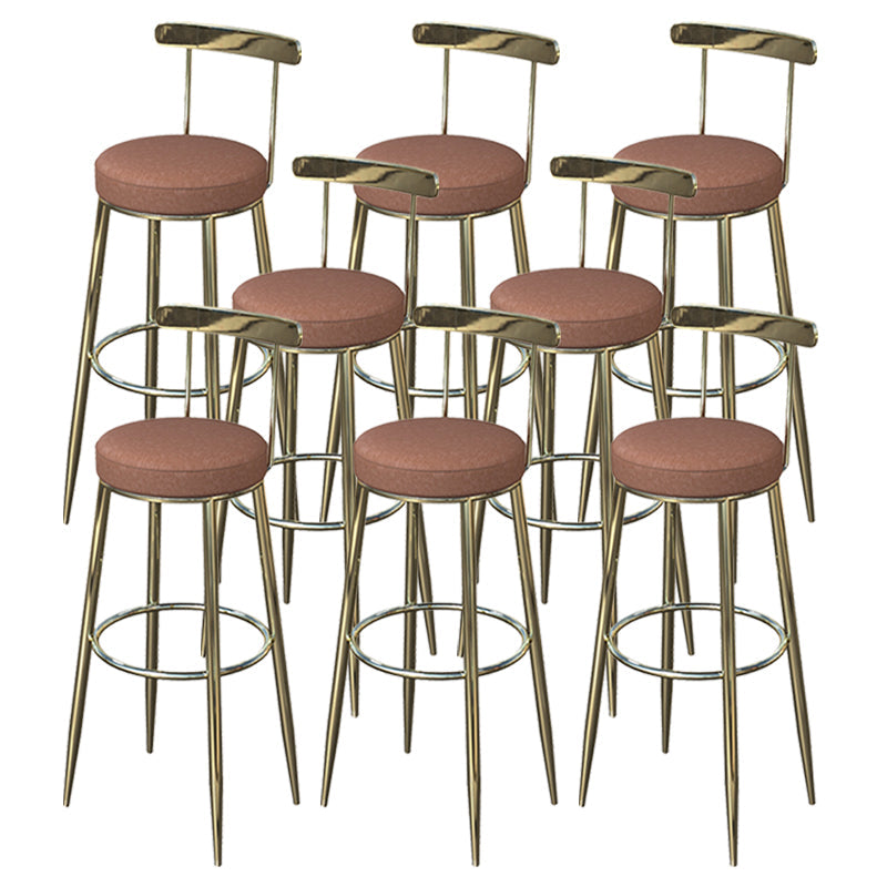 Industrial Low Back Counter Stool Armless Bar Chair with Metal Footrest