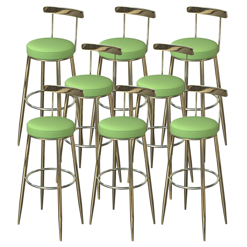 Industrial Low Back Counter Stool Armless Bar Chair with Metal Footrest