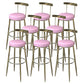 Industrial Low Back Counter Stool Armless Bar Chair with Metal Footrest