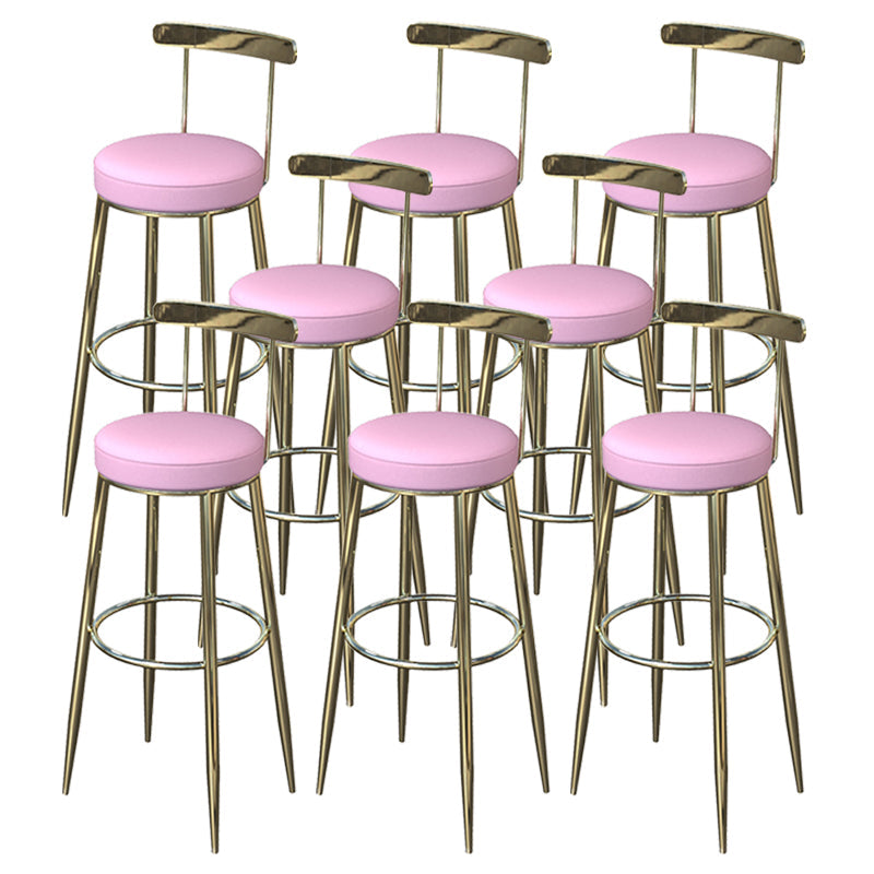 Industrial Low Back Counter Stool Armless Bar Chair with Metal Footrest